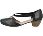 Rieker Court Shoes black/gold/silver (41735-00)