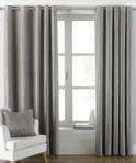 Riva Paoletti Atlantic Ringtop Eyelet Curtains (Pair) - Grey - Woven Twill Fabric - Ready Made - 100% Polyester - 168cm width x 229cm drop (66″ x 90″ inches) - Designed in the UK