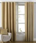 Riva Paoletti Atlantic Ringtop Eyelet Curtains (Pair) - Ochre Yellow - Woven Twill Fabric - Ready Made - 100% Polyester - 168cm width x 229cm drop (66″ x 90″ inches) - Designed in the UK