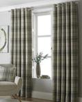 Riva Paoletti Aviemore Eyelet Curtains, Beige, 46 x 54 (117 x 137 cm), Polyester, Natural