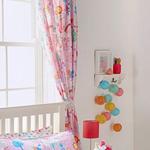 Riva Paoletti Kids Unicorn Pencil Pleat Curtains (Pair) - Pink and White - Matching Tiebacks - Machine Washable - 168cm width x 183cm drop (66″ x 72″ inches) - Designed in the UK