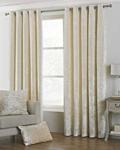 Riva Paoletti Verona Ringtop Eyelet Curtains (Pair) - Ivory Cream - Velvet Feel - Crushed Velvet Look - Ready Made - 100% Polyester - 229Cm Width X 137Cm Drop (90″ X 54″ Inches) - Designed In The UK