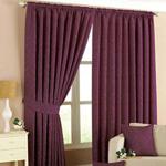 Riva Paoletti Willow Plum Pencil Pleat Curtains 90 cm x 90 cm (229 x 229 cm), Polyester, 90 x 90