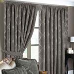 Riva Paoletti Winchester Pencil Pleat Curtains (Pair) - Mocha Brown - Traditional Diamond Jacquard - Ready Made - Tiebacks Included - Polyester - 66″ x 72″ (168 x 183cm)