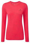 Ron Hill Women's Momentum Afterlight L/s Tee, Hot Pink/Reflective, 12