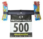 Ronhill Men's Race Number Belt Waist, Charcoal/Black, O/S