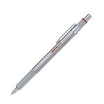 Rotring 600 Ballpoint Pen, Medium Point, Blue Ink, Silver Barrel, Refillable