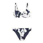 Roxy Printed Beach Classic Cup Womens Bikini - Mood Indigo Flying Flowers Large