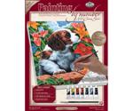 Royal & Langnickel Painting by Numbers Artist Canvas Puppy & Flowers