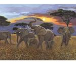 Royal & Langnickel Sunset Kilimanjaro Mountain Large Painting By Numbers Kit