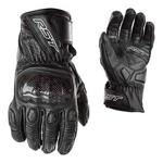 RST 2123 Stunt III CE Men's Short Sports Leather Motorcycle Gloves - Black L