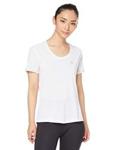 Salomon Women's Short Sleeved Sport T-Shirt, AGILE SS TEE W, Synthetic Blend, White, Size: XL, LC1069900