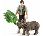 Schleich Ranger and Indian Rhinoceros