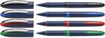 Schneider One Business Non-Retractable Ballpoint Pens with Liquid Ink, Pack of 4 (1 Black/Red/Blue/Green)