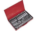 Sealey AK6942 Socket Set 50pc 3/8" & 1/2"Sq Drive 6pt WallDrive