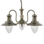 Searchlight 5333-3AB Fisherman Triple Pendant Antique Brass