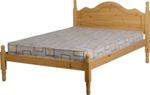 Seconique Sol 4ft6 Double Bed - Solid Antique Pine - Bedroom Furniture