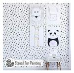 Seed Wall Furniture Stencil for Painting | Nursery Kids Room Polka Dot Stencil | Furniture Small
