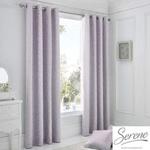 Serene Ebony Floral Trail Lined Eyelet Curtains, Mauve, 66″ Width x 72″ Drop (168 x 183cm)