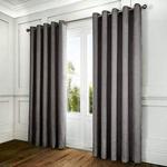 Serene - Portobello - Ready Made Lined Eyelet Curtains - 66″ Width x 72″ Drop (168 x 183cm), Slate