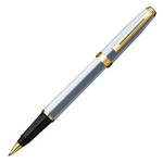 Sheaffer Prelude Rollerball Brushed Chrome: Gold Trim