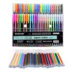 Shulaner 48 Packs Coloured Gel Pens Set Glitter Gel Pens for Adult Colouring Books, Draw, and Write, with 1.0mm Tip Range(12 Metallic + 12 Glitter + 12 Neon + 12 WaterChalk)