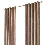 Sienna Crushed Velvet Eyelet Ring Top Pair of Fully Lined Curtains - Natural 66″ x 90″