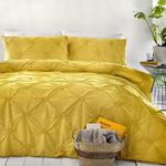 Signature - Elissa - 100% Cotton Duvet Cover Set - Double Bed Size in Ochre