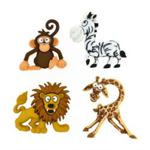 Silly Safari - Animal Shaped Novelty Craft Buttons / Embellishments by Dress It Up
