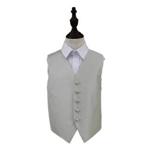 Silver Solid Check Wedding Waistcoat for Boys 34'