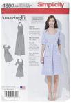 Simplicity 1800Women's & Plus Size Amazing Fit Dresses, Paper, White, AA (10-12-14-16-18)