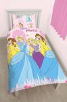 SINGLE BED DUVET COVER SET PRINCESS BOULEVARD PINK YELLOW GIRLS BEDDING SET