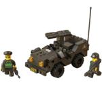 Sluban Army Tank Assault Jeep Car Double Cannon Vehicle
