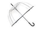 SMATI Transparent Birdcage/Clear Dome See Through Stick Umbrella with Black Border - Windproof