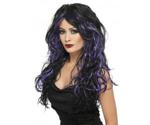 Smiffy's Black and purple adult wig