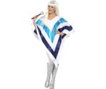 Smiffy's Disco poncho super trouper white and blue