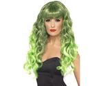 Smiffy's Green curly adult wig with bangs