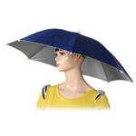 SODIAL(R) 26″ Diameter Elastic Band Fishing Headwear Umbrella Hat Dark Blue