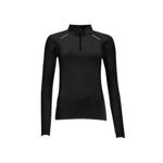 SOLS Womens/Ladies Berlin Long Sleeve Zip Neck Running Top (M) (Black)