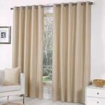Sorbonne Pair of Eyelet Lined Curtains Natural 116 x 137 cm
