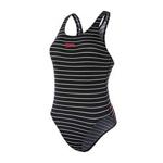 Speedo Endurance®+ Medalist Swimsuit - Black/White , Black/White, Size 28, Women Black/White