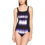 Speedo Sculpture Rubygem Printed Womens Swimming Swimsuit Costume - UK 22-24 Black