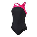 Speedo Women Fit Power Form Xback Swimsuit - Black/Electric Pink, Size 34