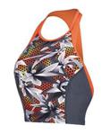 Speedo Women Hydra Fizz Racerback Tankini Swimwear - Grey/Black, Large
