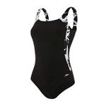 Speedo Women's Lunalustre 1 Piece Swimsuit, Origami Zen Black/White, 36 (UK 14)