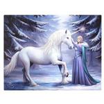 Spirit of Equinox Pure Magic Design - Fantastic Unicorn Design by Artist Anne Stokes - Fantasy Canvas Picture on Frame Wall Plaque/Wall Art