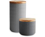 Springlane Ceramic Storage Box Set with Wooden Lid 2 pcs