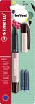 STABILO beFab Rollerball Pen with 3 Blue Ink Cartridges - Sand/Dusty Pink