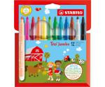 Stabilo Felt- Tip Pen Trio Jumbo 12