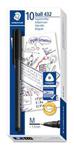 Staedtler 432 M 9 Office Ballpoint Pen Medium Line Width, 0.45 mm, 10 pcs in Box, Black